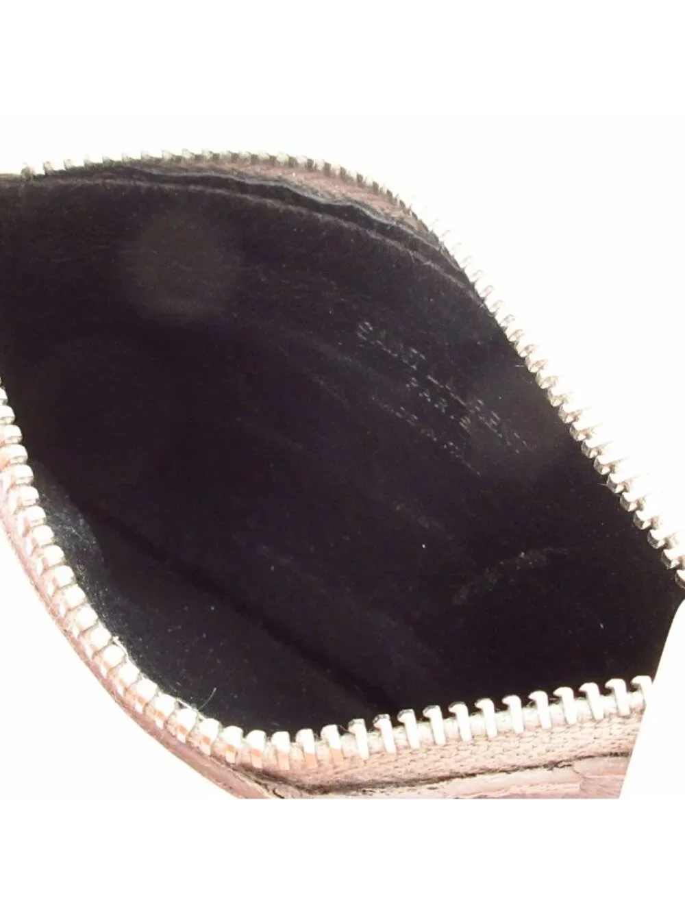 Saint Laurent Paris Card Case Gray Leather - Picture 3 of 8